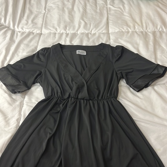 50s/60s vintage style black dress - Picture 2 of 7